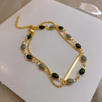 Olivia Moss Duo Bracelet | Gold