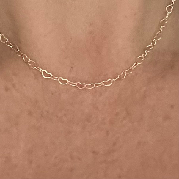 Amore Heart Link Choker Necklace