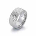 Kaelis Grid Band Ring | White Gold