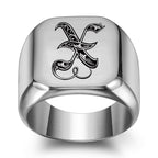 Classic Noble Initial Ring | White Gold