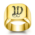 Classic Noble Initial Ring | Gold