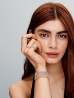 Pave Cuban Bracelet | White Gold