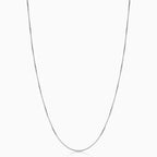 Bodega Box Necklace | White Gold