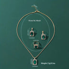 Sylvara Greenveil Jewelry Set | White Gold