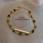 Olivia Moss Duo Bracelet | Gold
