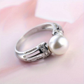 Vintage Silver Pearl Ring