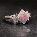 Vintage Pink Diamond & Crystal Ring