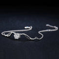Vintage Silver Crystal Flower & Curved Design Bracelet