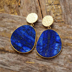Dual Circle Drop Statement Earrings